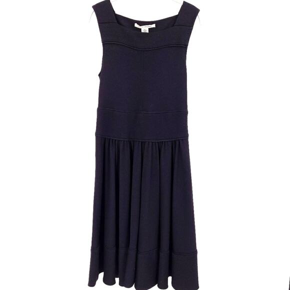 Diane Von Furstenberg Dresses & Skirts - DVF Wool Jersey Knit Circle Skirt Dress with Pockets | 6